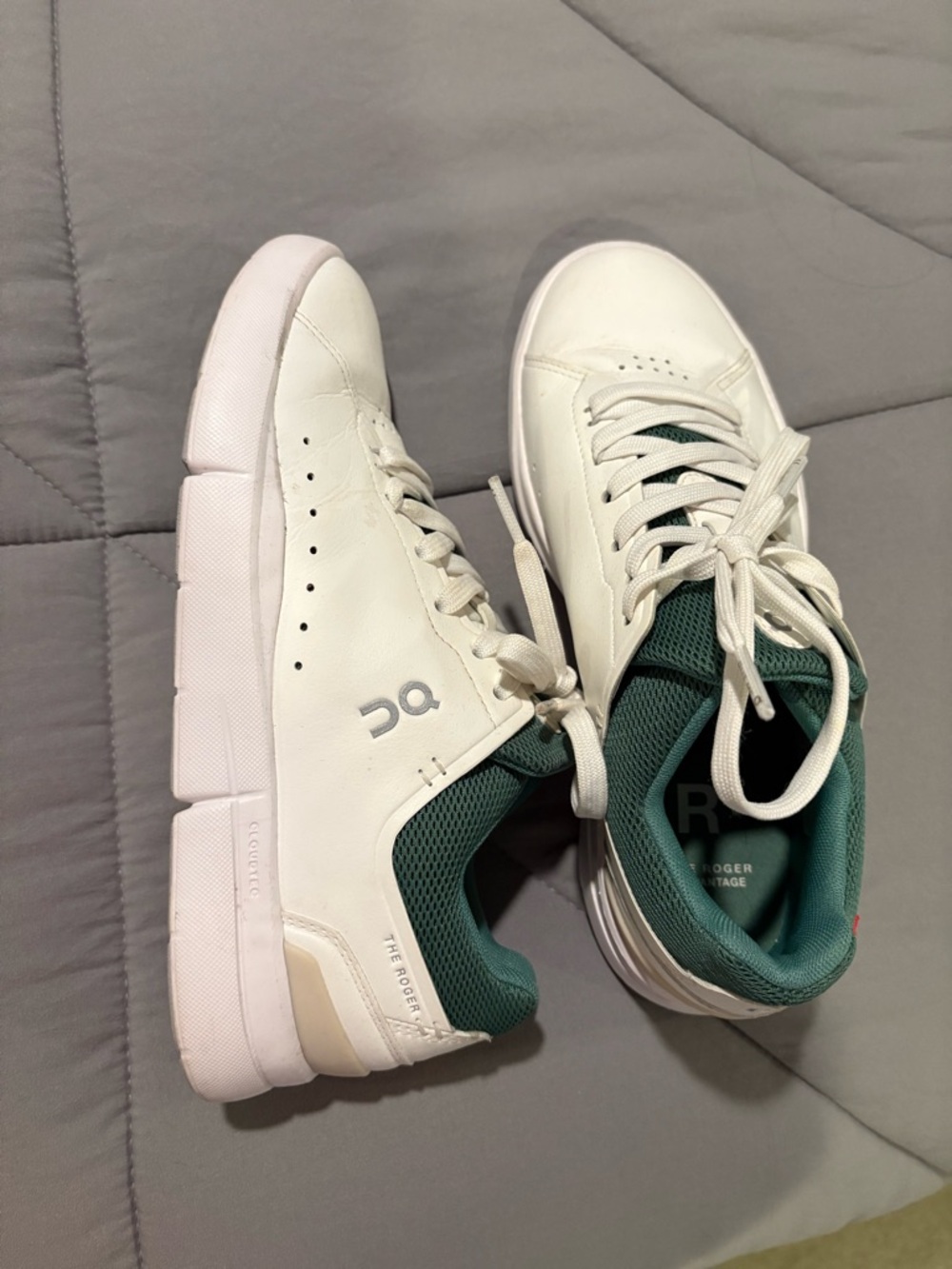 On cloud on the Roger shoes